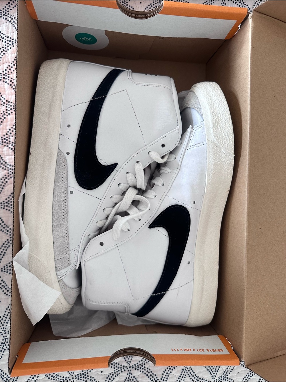 Nike White and Black Blazer Mid ‘77 High-Top Sneakers